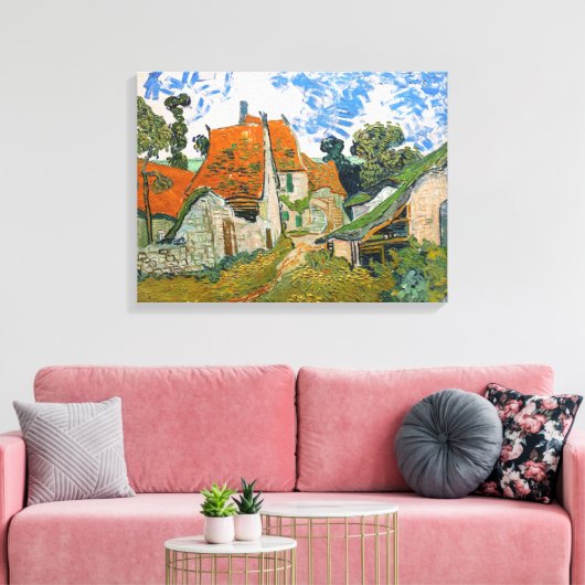Vincent van Gogh - Straße in Auvers-sur-Oise Leinwanddruck (Insitu (Wohnzimmer))