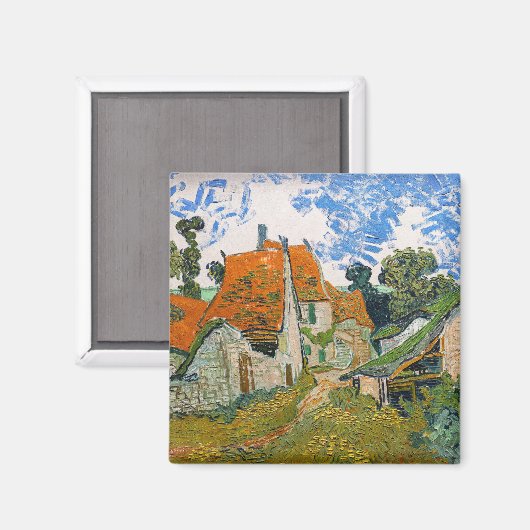 Vincent van Gogh - Straße in Auvers-sur-Oise Magnet (Vorderseite/Rückseite)