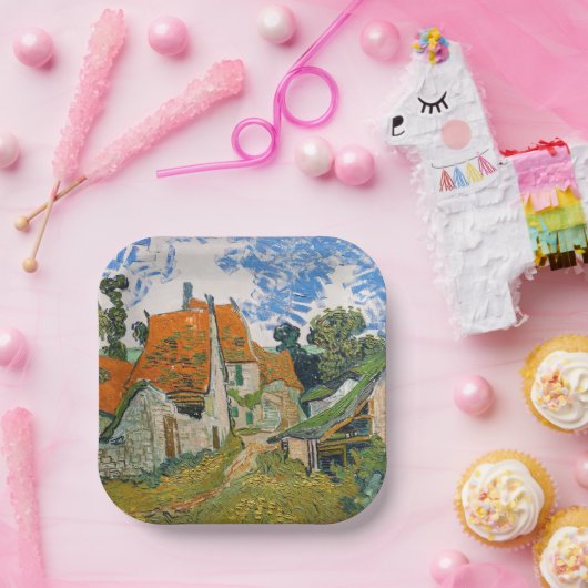 Vincent van Gogh - Straße in Auvers-sur-Oise Pappteller (Party)