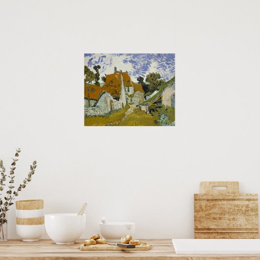 Vincent van Gogh - Straße in Auvers-sur-Oise Poster (Küche)