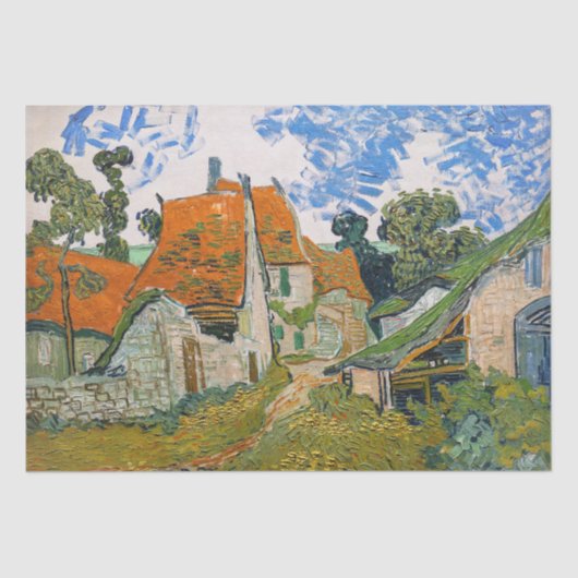 Vincent van Gogh - Straße in Auvers-sur-Oise Seidenpapier (Vorderseite)