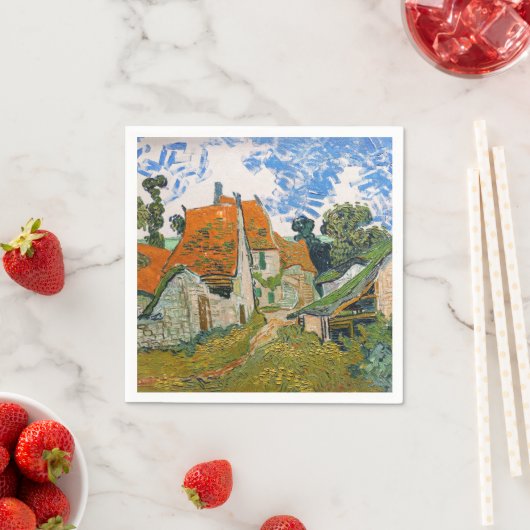Vincent van Gogh - Straße in Auvers-sur-Oise Serviette (Beispiel)