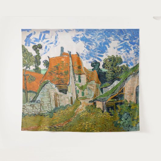 Vincent van Gogh - Straße in Auvers-sur-Oise Wandteppich (Vorderseite (Horizontal))