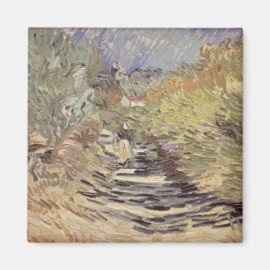 Vincent van Gogh | Straße in St. Remy Magnet (Vorne)