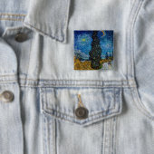 Vincent van Gogh - Straße mit Cypress und Star Button (Beispiel)
