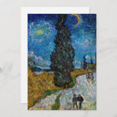 Vincent van Gogh - Straße mit Cypress und Star Dankeskarte (Vorne/Hinten)