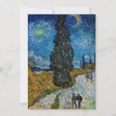 Vincent van Gogh - Straße mit Cypress und Star Einladung (Vorderseite)