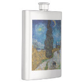 Vincent van Gogh - Straße mit Cypress und Star Flachmann (Rechts)