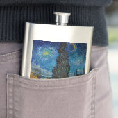 Vincent van Gogh - Straße mit Cypress und Star Flachmann (Beispiel)