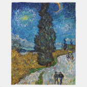 Vincent van Gogh - Straße mit Cypress und Star Fleecedecke (Vorderseite)