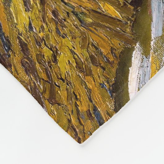 Vincent van Gogh - Straße mit Cypress und Star Fleecedecke (Ecke)