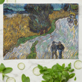 Vincent van Gogh - Straße mit Cypress und Star Geschirrtuch (Gefaltet)