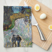 Vincent van Gogh - Straße mit Cypress und Star Geschirrtuch (Viertel Falte)