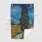 Vincent van Gogh - Straße mit Cypress und Star Golfhandtuch (Insitu)
