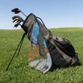 Vincent van Gogh - Straße mit Cypress und Star Golfhandtuch (Gras)