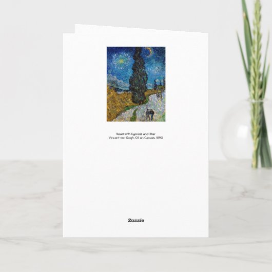 Vincent van Gogh - Straße mit Cypress und Star Karte (Rückseite)