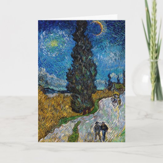Vincent van Gogh - Straße mit Cypress und Star Karte (Vorderseite)