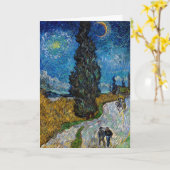 Vincent van Gogh - Straße mit Cypress und Star Karte (Gelbe Blume)
