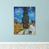 Vincent van Gogh - Straße mit Cypress und Star Leinwanddruck (Insitu (Holzboden))
