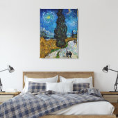 Vincent van Gogh - Straße mit Cypress und Star Leinwanddruck (Insitu (Schlafzimmer))