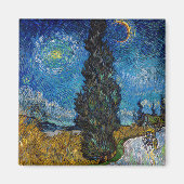 Vincent van Gogh - Straße mit Cypress und Star Magnet (Vorne)