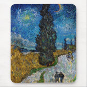 Vincent van Gogh - Straße mit Cypress und Star Mousepad (Vorne)