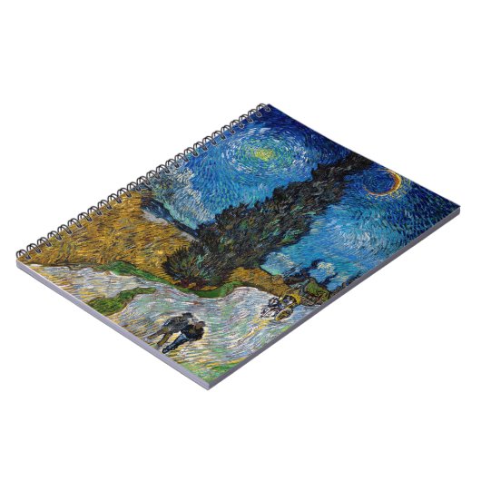 Vincent van Gogh - Straße mit Cypress und Star Notizblock (Linke Seite)