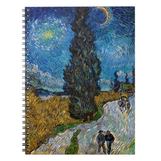 Vincent van Gogh - Straße mit Cypress und Star Notizblock (Vorderseite)