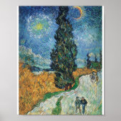 Vincent Van Gogh - Straße mit Cypress und Star Poster (Vorne)