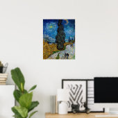 Vincent van Gogh - Straße mit Cypress und Star Poster (Heimbüro)