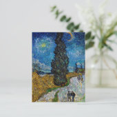 Vincent van Gogh - Straße mit Cypress und Star Postkarte (Stehend Vorderseite)