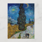 Vincent van Gogh - Straße mit Cypress und Star Postkarte (Vorderseite)