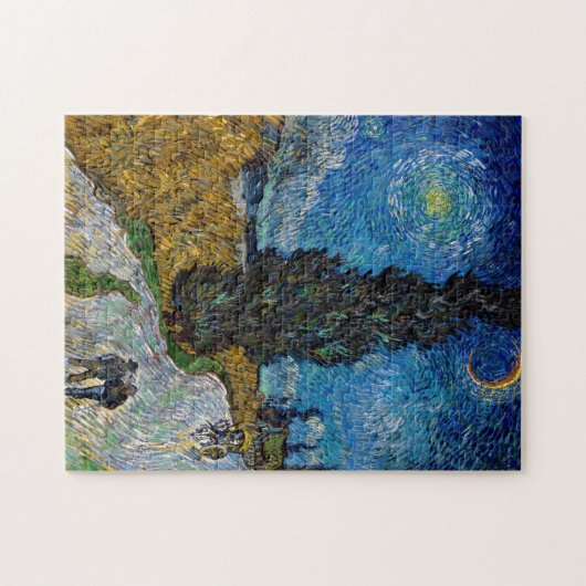 Vincent van Gogh - Straße mit Cypress und Star Puzzle (Horizontal)