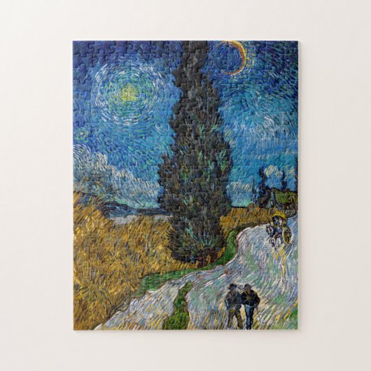 Vincent van Gogh - Straße mit Cypress und Star Puzzle (Vertikal)