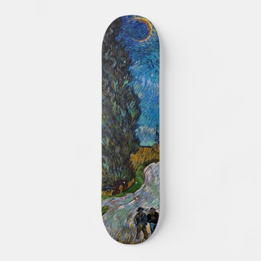 Vincent van Gogh - Straße mit Cypress und Star Skateboard (Vorderseite)