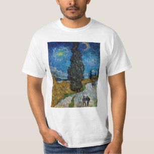 Vincent van Gogh - Straße mit Cypress und Star T-Shirt