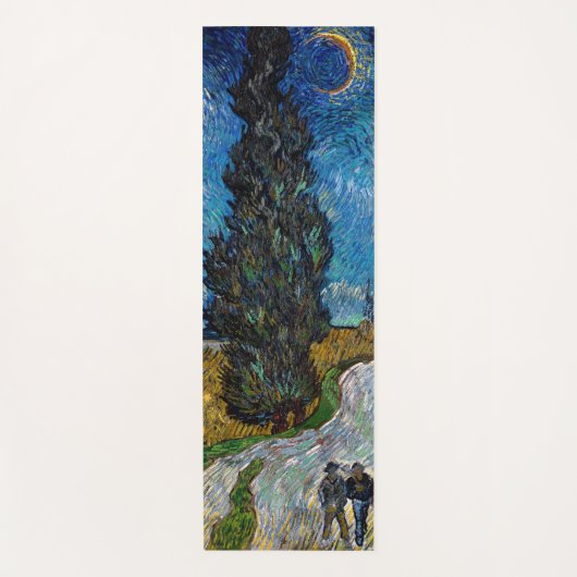 Vincent van Gogh - Straße mit Cypress und Star Yogamatte (Vorderseite)