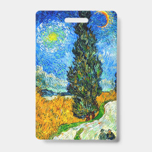 Vincent van Gogh Straße mit Zypresse und Stern Ausweis