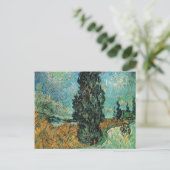 vincent van gogh - Straße mit Zypresse und Stern Postkarte (Stehend Vorderseite)