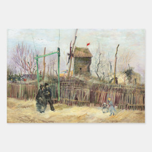 Vincent van Gogh - Straßenszene in Montmartre Geschenkpapier Set