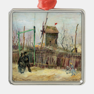 Vincent van Gogh - Straßenszene in Montmartre Ornament Aus Metall