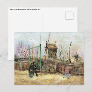 Vincent van Gogh - Straßenszene in Montmartre Postkarte