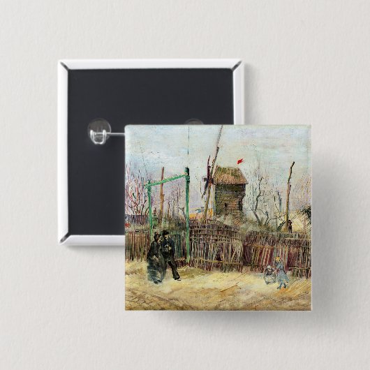Vincent van Gogh - Street Scene in Montmartre Button (Vorne & Hinten)