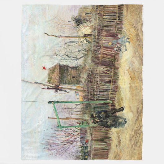 Vincent van Gogh - Street Scene in Montmartre Fleecedecke (Vorderseite)