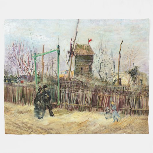 Vincent van Gogh - Street Scene in Montmartre Fleecedecke (Vorderseite (Horizontal))