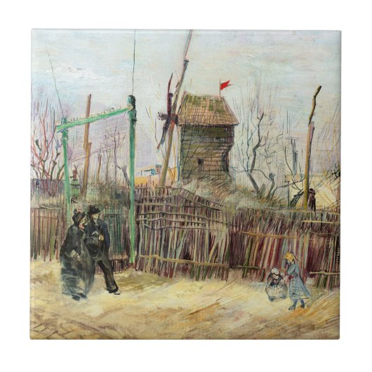 Vincent van Gogh - Street Scene in Montmartre Fliese (Vorderseite)