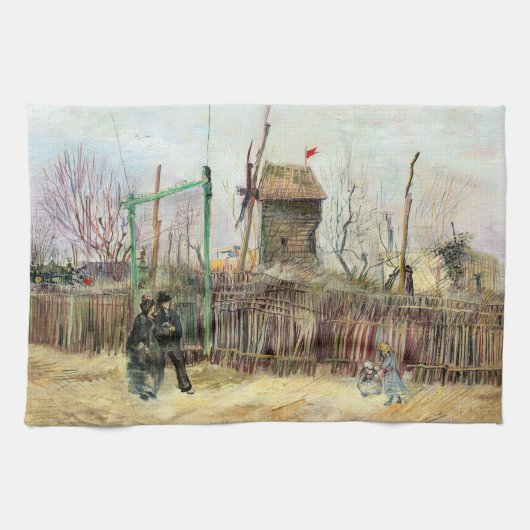 Vincent van Gogh - Street Scene in Montmartre Geschirrtuch (Horizontal)