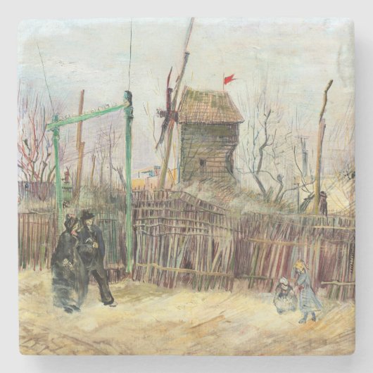 Vincent van Gogh - Street Scene in Montmartre Steinuntersetzer (Vorderseite)