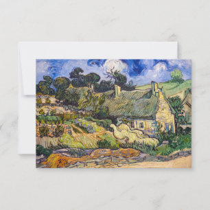 Vincent Van Gogh - Strohdächer in Cordeville Dankeskarte