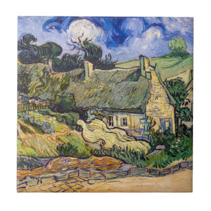 Vincent Van Gogh - Strohdächer in Cordeville Fliese